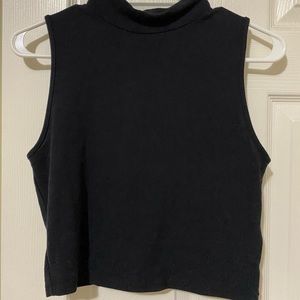 black forever 21 sleeveless crop top